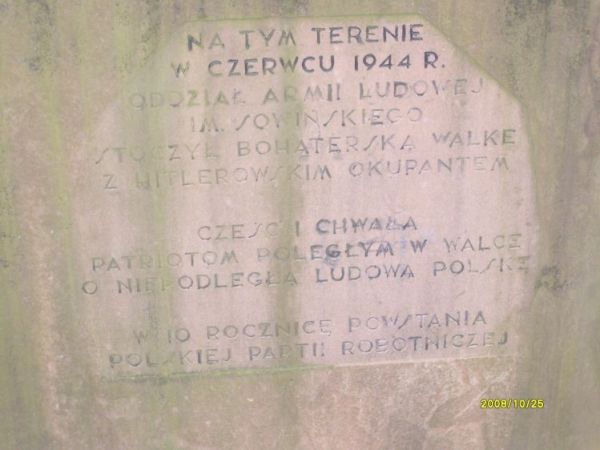 Pomnik partyzantów .