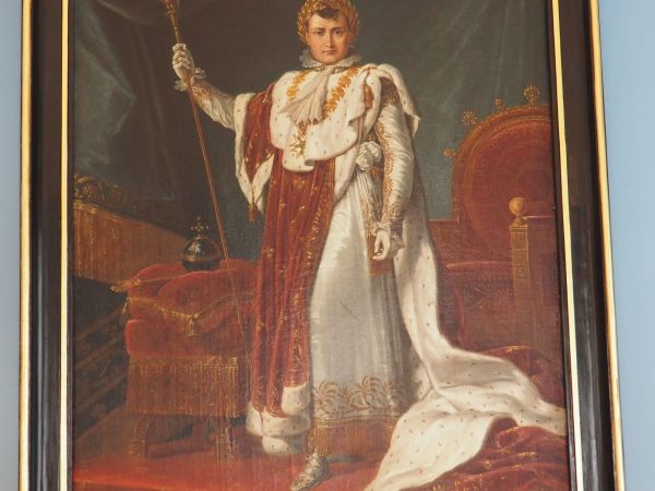portret Napoleona w stroju koronacyjnym - na ekspozycji epoki napoleońskiej.