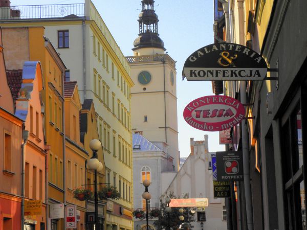 Ratusz widoczny z ulicy Ząbkowickiej