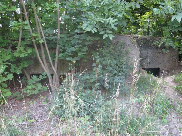 Schron nr 3 Armii "Poznań". Tradytor dwustronny. Położony jest między szosą, a byłem torowiskiem linii kolejowej. Na stoku górki - na północny wschód od Dąbrówk