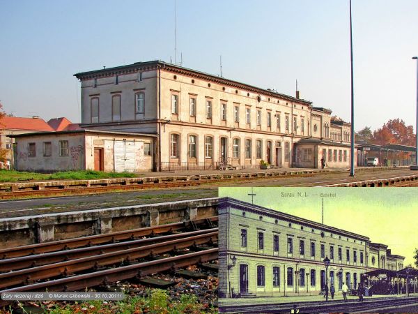 Żary Dworzec Kolejowy wczoraj i dziś