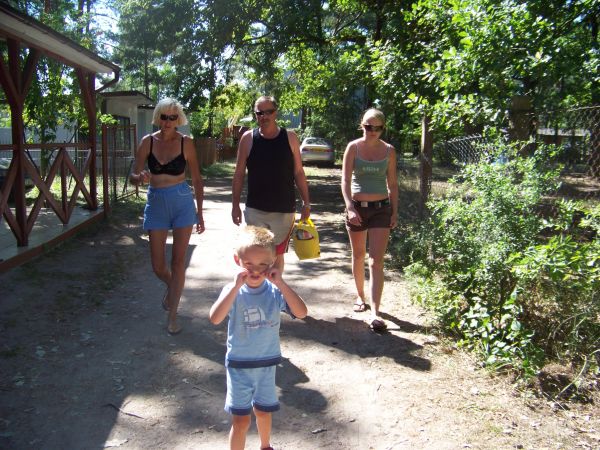 Rodzinny powrót z plaży