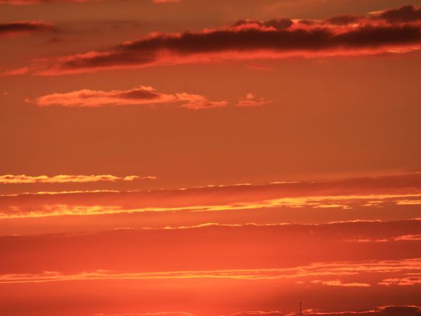 Łopienno, zachód słońca.