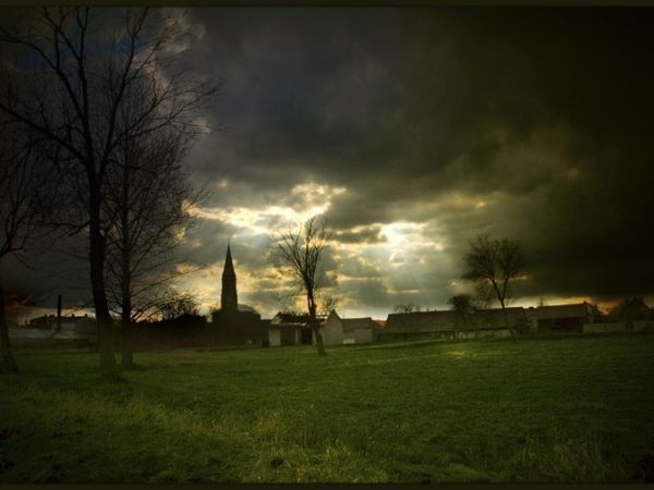 Przyrów,widok na kościół-Jesień2009