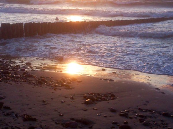 Malowniczy zachód słońca w Jarosławcu.