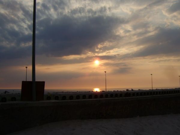 Zachód słońca na molo