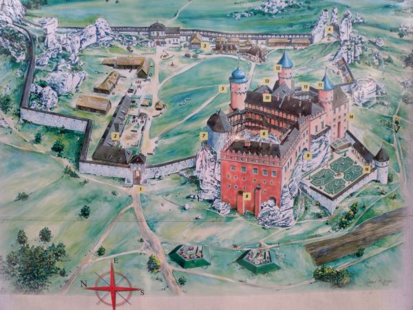 Zamek OGRODZIENIEC **** http://www.zamek-ogrodzieniec.pl/ **** http://zamki.net.pl/zamki/podzamcze/podzamcze.php **** Zamek Ogrodzieniec znajduje się w Podzamcz