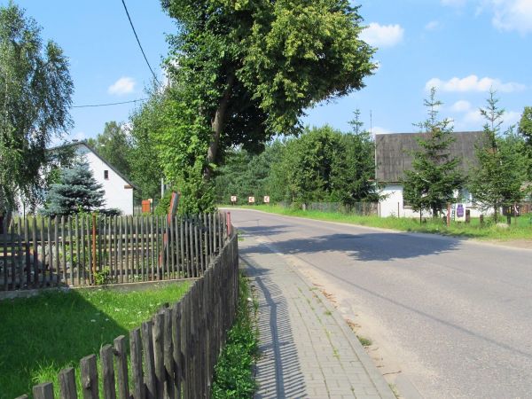 Centrum wsi Borsk na Kaszubach