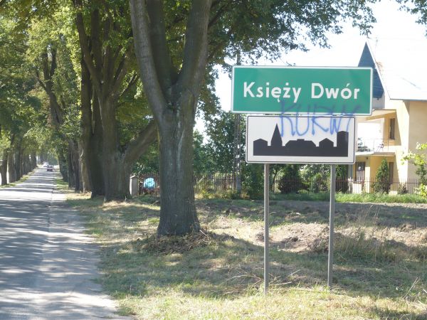 Droga do wsi wyjeżdżając z Działdowa.