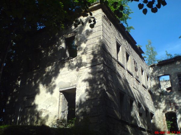 Widok tych ruin wywołuje nostalgie i zadumę (...)
wielka potęga i majestat architektoniczny tego zabudowania, można
powiedzieć umiera śmiercią naturalną, co p