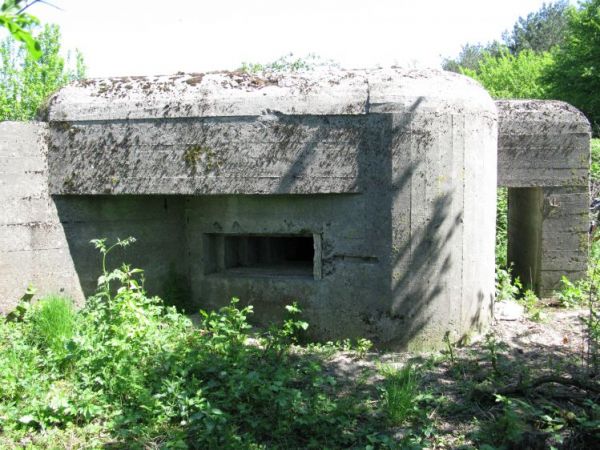 Widok od strony wschodniego tradytora Schronu nr 2. Armii "Poznań" z 1939r.