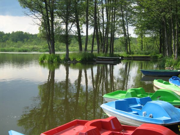 Karpicko, przystań przy ośrodkach wypoczynkowych nad jeziorem wolsztyńskim.