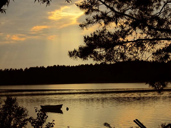 Wieczór nad jeziorem Wdzydze