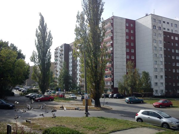 Sosnowiec-Bloki przy Ulicy 1 Maja.