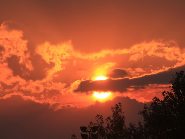 Łopienno,zachód słońca.