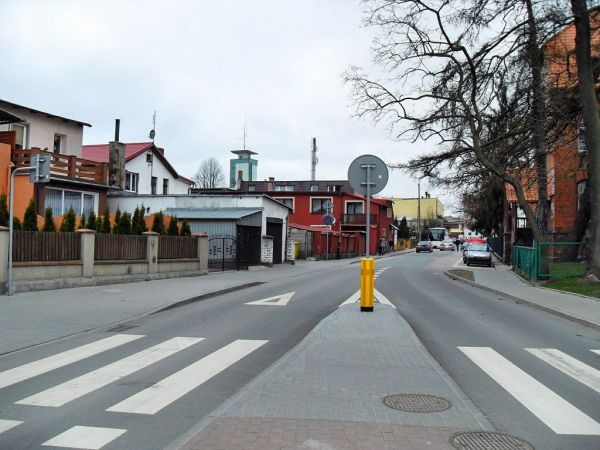 Ulica Strzelecka od strony ronda