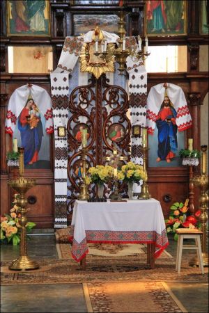 Cerkiew prawosławna pw. Świetych Kosmy i Damiana w Zapałowie.