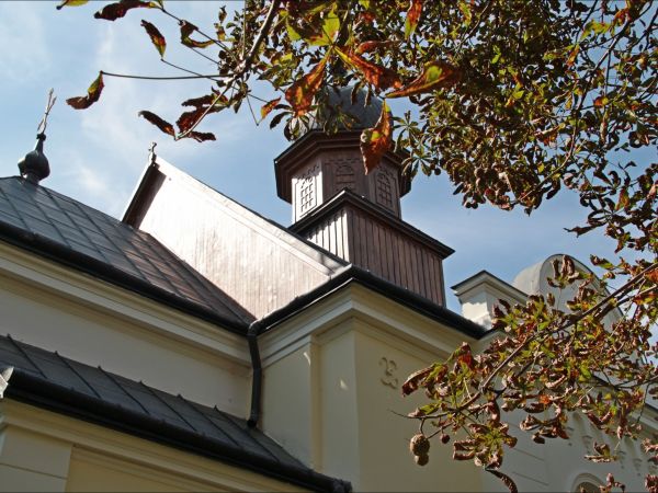 Cerkiew Zaśnięcia Najświętszej Marii Panny w Kalnikowie. Obecna cerkiew została zbudowana w 1920 na miejscu starszej, murowanej cerkwi z 1882. W latach 50. XX w