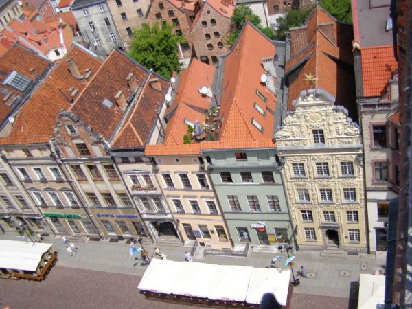 Toruń, kamienica "Pod Gwiazdą" - widok z wieży Ratusza