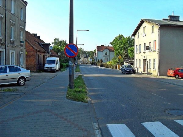 Ulica Pelplińska w stronę ulicy Kościuszki