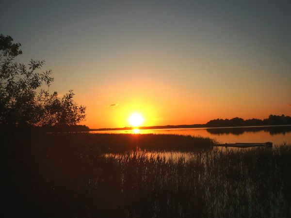Zachód słońca nad Jeziorem Rajgrodzkim.