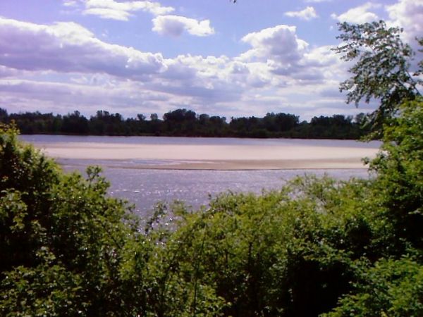 Rzeka Wisła leży wieś Łopoczno