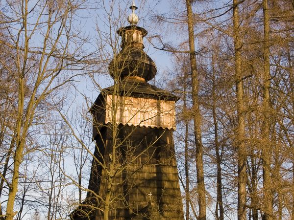 Powroźnik. Drewniana cerkiew  pw. św. Jakuba Młodszego Apostoła