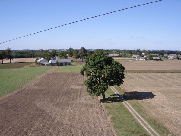 Widok na wieś z lotu ptaka