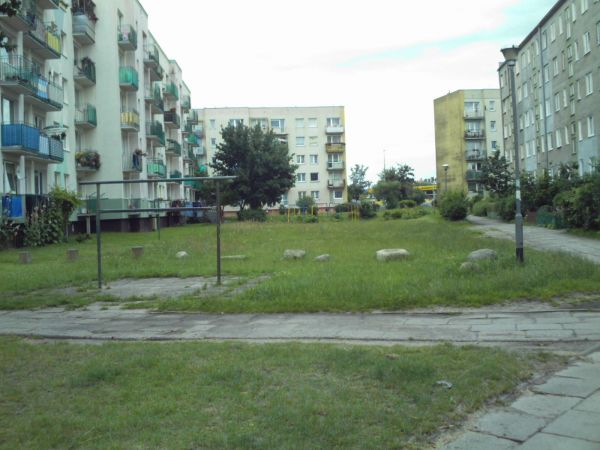 Osiedle mieszkaniowe,ul. I Armii WP.
Widok niedostępny dla użytkowników ulicy.