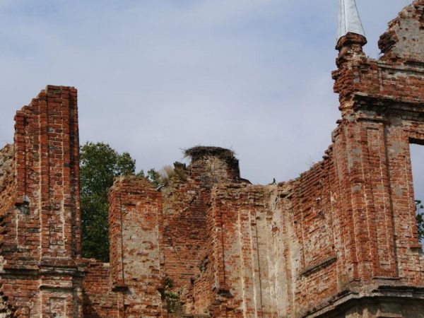 Ruiny pałacu. Kłębowiec - sierpień 2010.