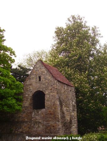 Fragment muru obronnego z basztą - od ul. Chopina