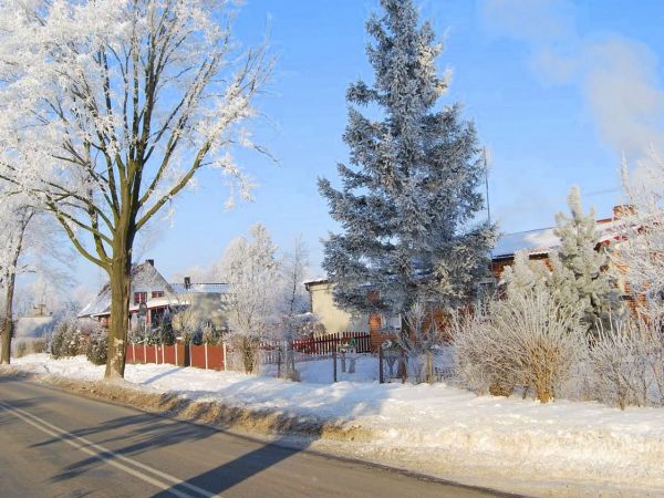 Ankamaty. Zabudowania przy drodze Dzierzgoń -Malbork.