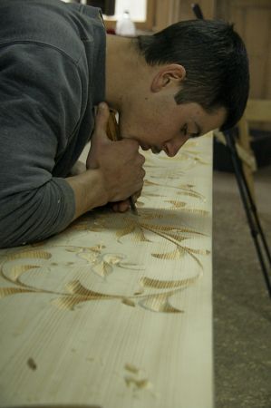 Chochołów-w pracowni rzeźbiarskiej