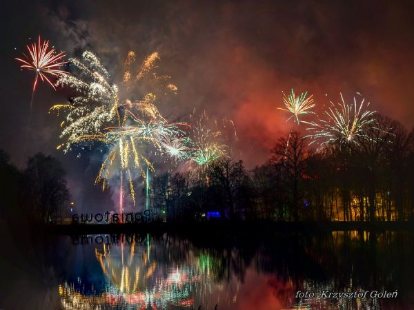 Poniatowa, powitanie 2019 roku, Sylwester 2018 - foto. Krzysztof Goleń