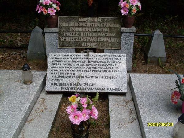 ZBIOROWA MOGIŁA Z OKRESU II WOJNY ŚWIATOWEJ PRZED WJAZDEM DO TLENIA.