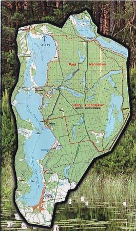 Mapa  z  zaznaczoną  kwaterą  Nad  Jeziorem