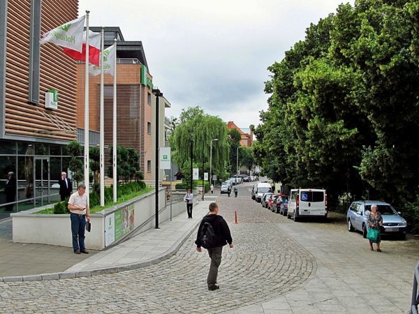 Ulica Grodzka przy hotelu Holiday Inn