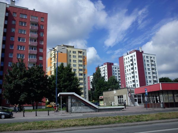 Mysłowice-Bloki przy Ul. Adama Mickiewicz i Jana Wysockiego.