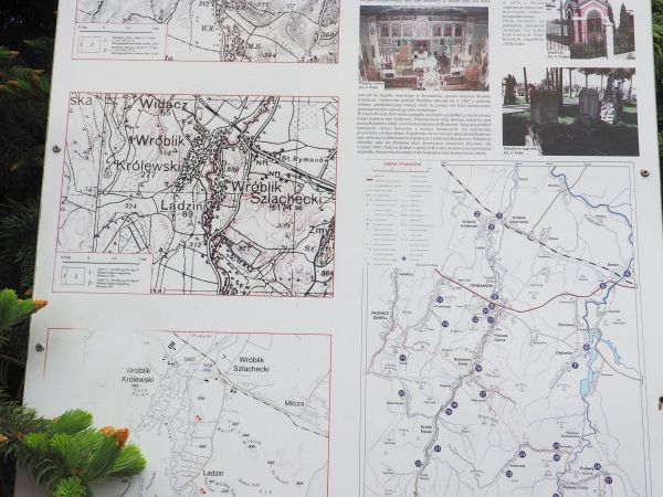 plansza - zawiera kompendium informacji o dziejach, zabytkach i wyjątkowych miejscach - tu i w okolicy, staranne mapy, porządne opracowanie i wykonanie.