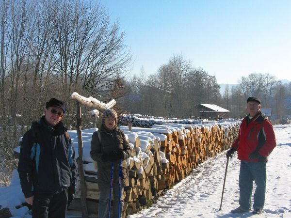 przy sztaplach, widać też drewno olszy czarnej - "rumieni się" po ścięciu, czerwienieje jakby, "wstydzi się" że to jej drewno na Krzyż Chrystusowy posłużyło.