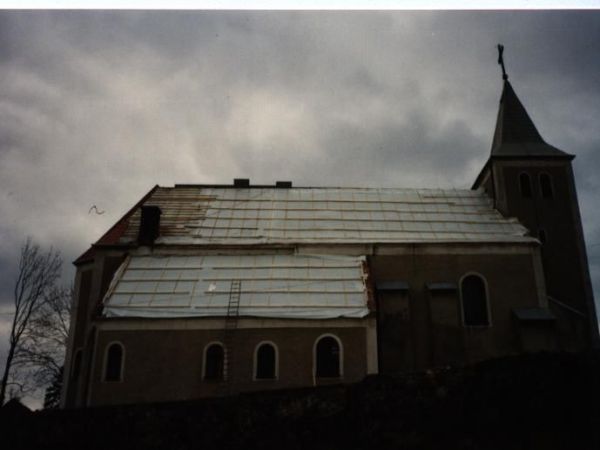 Kosciół w trakcie remontu