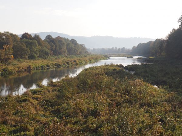 rzeka San płynie tu leniwie, główna moc jej nurtu skierowana została na sztolnie zapory wodnej w Myczkowcach i wypłynie do macierzystego koryta po wykorzystaniu