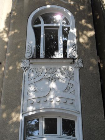 Rzeszowska secesja - fragment narożnej kamienicy Różyckich, ok.1910, przy Alei Pod Kasztanami nr 18