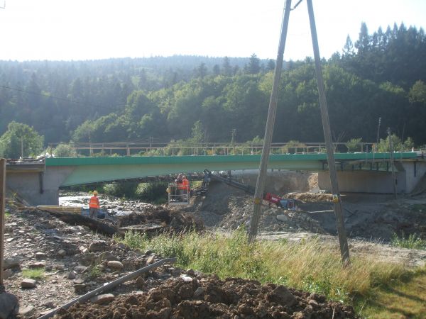 Rzepedź lato 2013, przebudowa mostu