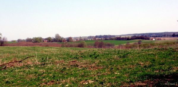 Widok na Toprzyny od północnej strony.
