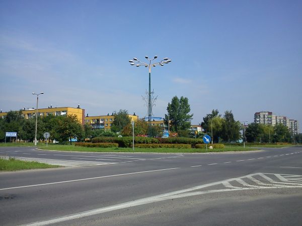 Sosnowiec-Zagórze. Rondo im. Jana Pawła II.