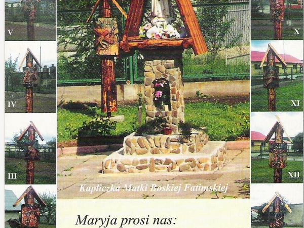 ze zbiorów prywatnych: pocztówka okolicznościowa - dot. stacji Męki Pańskiej przy Schronisku br. Alberta na Olchowcach. Św.Brat Albert Chmielowski ur.się 20.08.