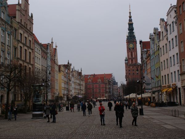 Gdansk - ratusz i Długi Targ.