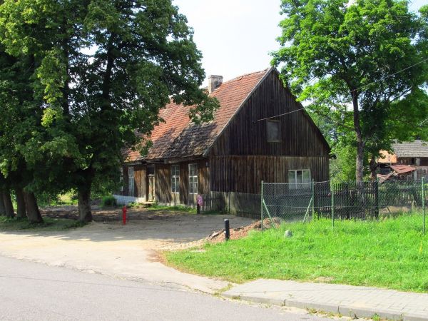 Centrum wsi Borsk na Kaszubach