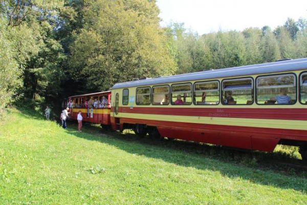 pociąg "Podgórzanin" - przeworska wąskotorówka, letnia atrakcja turystyczna.